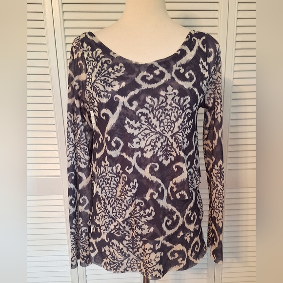 Sweet Pea Tops - Sweet Pea Stacy Frati Layered Long Sleeve Blouse Medium *C5